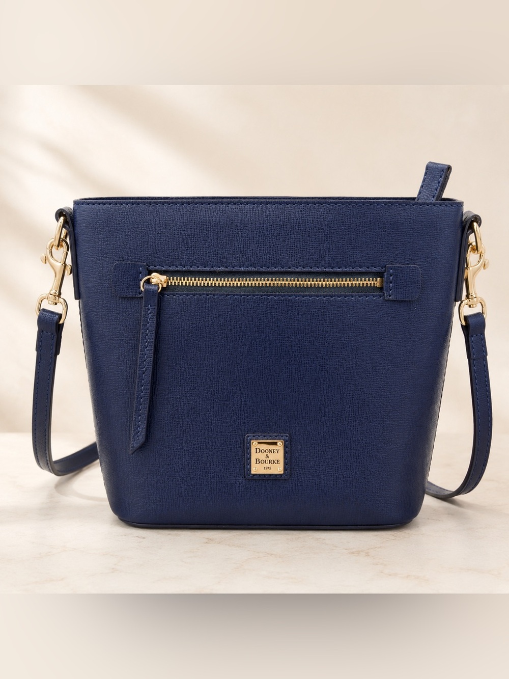 Dooney & Bourke Navy Crossbody with Front Zip Pocket